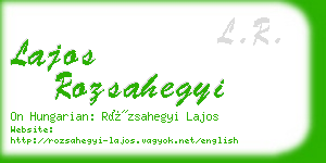 lajos rozsahegyi business card